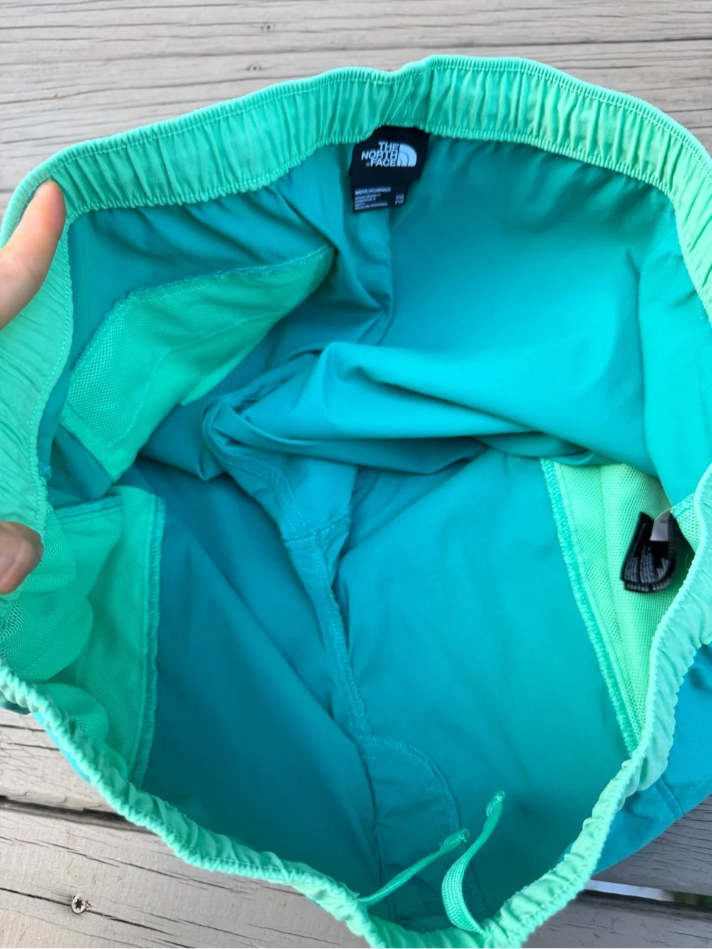 The North Face Class V Pull-On Shorts in Green Mist side XXL